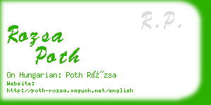 rozsa poth business card